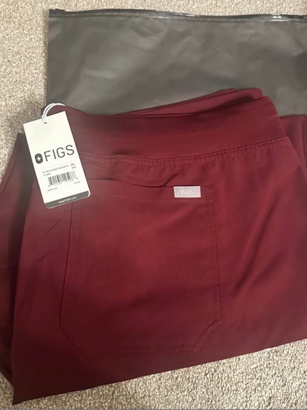 Figs Livingston Pants in Burgundy